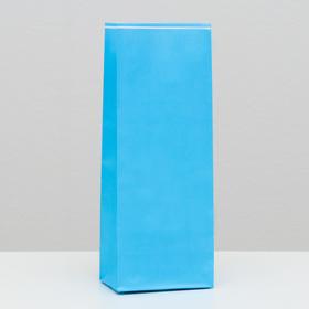 Пакет бумажный фасовочный, голубой, 10 х 26 х 7 см