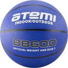 Мяч баскетбольный Atemi BB600, размер 7, резина, 8 панелей, окружность 75-78 см, клееный - фото 8030032