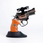 Зажигалка газовая "Револьвер с прицелом", бронза - фото 3696212
