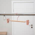 Вешалка для брюк и юбок SAVANNA Wood, 28×13×2,8 см, цвет розовый - фото 800315320