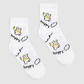 Носки женские Happy MINAKU цвет белый, размер 38-39