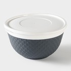 Миска с крышкой, 1,2 л, 17×10 см, цвет МИКС Миска с крышкой, 1,2 л, 17×10 см, цвет МИКС