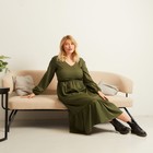 Платье женское миди MIST plus-size, р.56, хаки - фото 800222657
