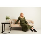 Платье женское миди MIST plus-size, р.56, хаки - фото 800222661