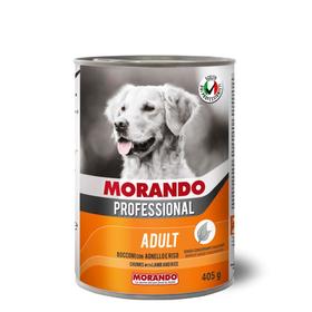 Влажный корм Morando Professional для собак, кусочки ягненка и рис, 405 г