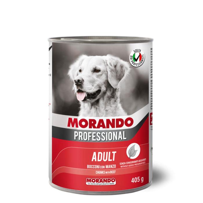 Влажный корм Morando Professional для собак, кусочки говядины, 405 г - фото 3535436