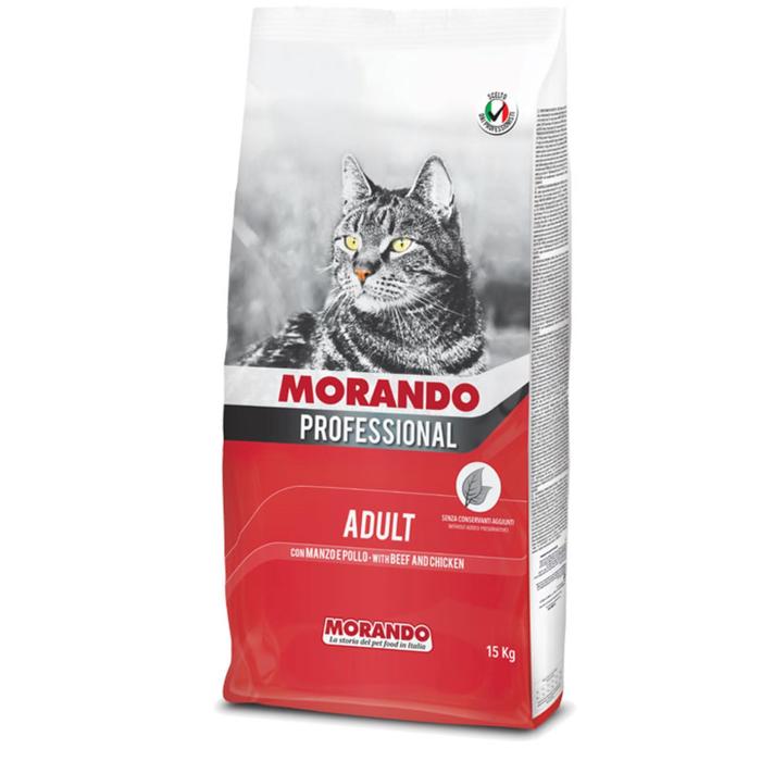 Сухой корм Morando Professional Gatto для кошек, говядина/курица, 15 кг - фото 2174321