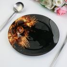 Тарелка "Золотые цветы", 20 см - фото 800191488