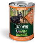 Влажный корм Monge Dog BWild GRAIN FREE Mini для собак, утка/тыква/кабачки, 400 г - фото 8097625