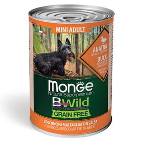 Влажный корм Monge Dog BWild GRAIN FREE Mini для собак, утка/тыква/кабачки, 400 г