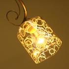 Плафон Е27 прозрачный-белый 10х10х12 см - фото 2746381