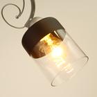 Плафон Е27 прозрачный-черный кант 10х10х12 см - фото 2926192