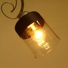 Плафон Е27 прозрачный-черный кант 10х10х12 см - фото 2926193