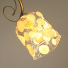 Плафон Е27 прозрачный-белый 10х10х12 см - фото 2746460