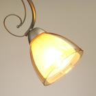 Плафон Е27 золотой оттенок-белый 12,5х12,5х10 см - фото 2746470