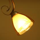 Плафон Е27 золотой оттенок-белый 12,5х12,5х10 см - фото 2746471