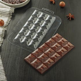 Форма для шоколада «Плитка Ночной Поцелуй», 17×8,5×1 см