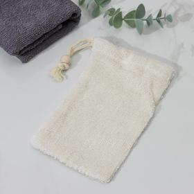 Мочалка-мешочек из сизаля Доляна, для вкладывания мыла, 10×17 см