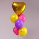 Букет из воздушных шаров My little princess, латекс, фольга, набор 6 шт. - фото 6991759
