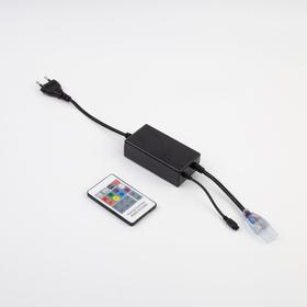 Контроллер Ecola, для RGB ленты 14x7 мм, 220В, 1000 Вт, 4.5 А, IP20, инфракрасный пульт