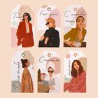 Шильдик декоративный в наборе «Для тебя», 17 × 15 см, 6 штук 6981005