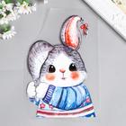 Термонаклейка "Заюшка с косичками" 23х15 см - фото 800228153