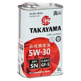 Масло Takayama 5W-30 ILSAC GF-5. API SN, синтетическое, 1 л 7446785