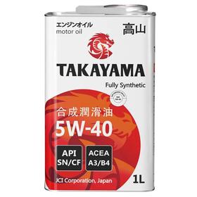 Масло Takayama 5W-40 API SN/CF, ACEA A3/B4, синтетическое, 1 л 7446787