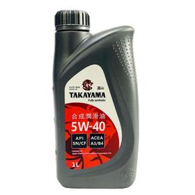 Масло Takayama 5W-40 API SN/СF, синтетическое, пластик, 1 л 7446789
