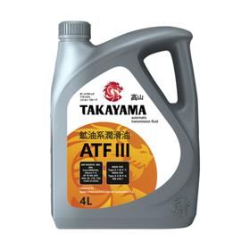 Масло Takayama ATF III Dexron, пластик, 4 л 7446802