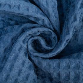 Халат вафельный детский Крошка Я "Boho" р.32 (110-116 см) цв. синий, 100%хл, 290 г/м2