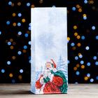 Пакет бумажный фасовочный "Дед Мороз", 10 х 26 х 7 см - фото 3762456