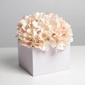 Flower box with PVC lid, lilac, 17 x 17 x 12 cm