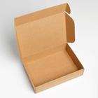 Коробка складная крафтовая «Цветы», 21 × 15 × 5 см - фото 800235385