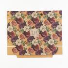 Коробка складная крафтовая «Цветы», 21 × 15 × 5 см - фото 800235386