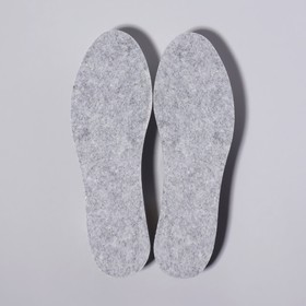 Стельки для обуви детские, двухслойные, фольгированные, с шаблонами, 25-36 р-р, пара, цвет серый