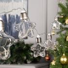 Гирлянда «Нить» 3 м с насадками «Лампочки звёздочки», IP20, прозрачная нить, 80 LED, свечение мульти, 8 режимов, 220 В 6929857