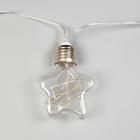 Гирлянда «Нить» 3 м с насадками «Лампочки звёздочки», IP20, прозрачная нить, 80 LED, свечение мульти, 8 режимов, 220 В 6929857