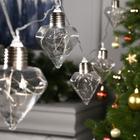 Гирлянда «Нить» 3 м с насадками «Лампочки кристалл», IP20, прозрачная нить, 80 LED, свечение мульти, 8 режимов, 220 В 6929868