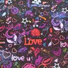 Бумага упаковочная глянцевая "Неоновая любовь", 0,5 х 0,7 м 7106331