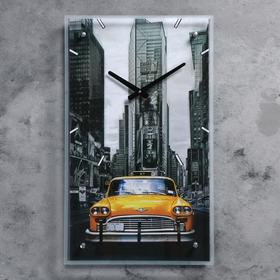 Часы настенные, серия: Транспорт, "Ретро авто", стекло, 35х60  см, микс