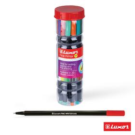 Набор капиллярных ручек 0.8 мм, 20 цветов, Luxor Fine Writer 045, пластиковая банка