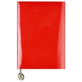 Записная книжка, А6, 80 листов, в линейку, "Лак", интегральная обложка, искусственная кожа, тонированный блок 70 г/м², красный
