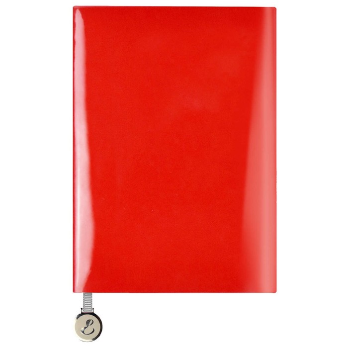 Записная книжка А6, 80 листов в линейку "Лак", интегральная обложка, искусственная кожа, тонированный блок 70г/м2, красный