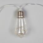 Гирлянда «Нить» 3 м с насадками «Лампа», IP20, прозрачная нить, 80 LED, свечение белое, 8 режимов, 220 В 6929847