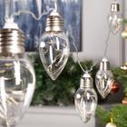 Гирлянда «Нить» 3 м с насадками «Лампочки капля», IP20, прозрачная нить, 80 LED, свечение мульти, 8 режимов, 220 В 6929849