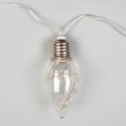 Гирлянда «Нить» 3 м с насадками «Лампочки капля», IP20, прозрачная нить, 80 LED, свечение мульти, 8 режимов, 220 В 6929849