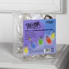 Гирлянда «Нить» 3 м с насадками «Лампочки капля», IP20, прозрачная нить, 80 LED, свечение мульти, 8 режимов, 220 В 6929849