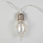 Гирлянда «Нить» 3 м с насадками «Лампочки капля», IP20, прозрачная нить, 80 LED, свечение белое, 8 режимов, 220 В 6929850