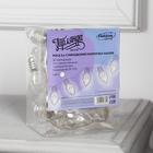 Гирлянда «Нить» 3 м с насадками «Лампочки капля», IP20, прозрачная нить, 80 LED, свечение белое, 8 режимов, 220 В 6929850